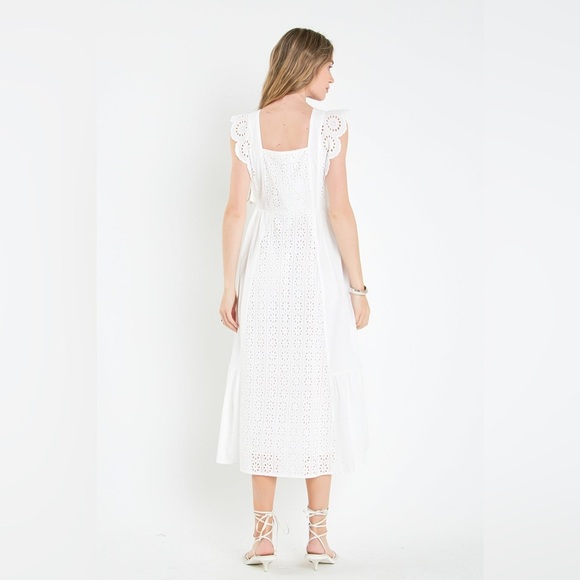 English Factory Eyelet Maxi Dress White NWT - Picture 3 of 16